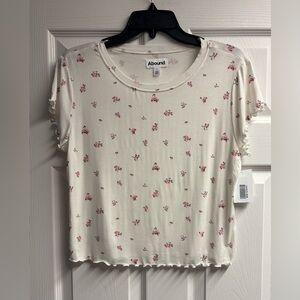 NWT Abound After Hours Cap Sleeve Floral Pajama Top Size Medium